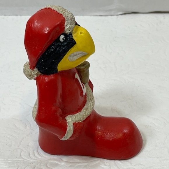 VTG Univ of Louisville Cardinals Mascot Collegiate Christmas Figurine Standing - Picture 4 of 7